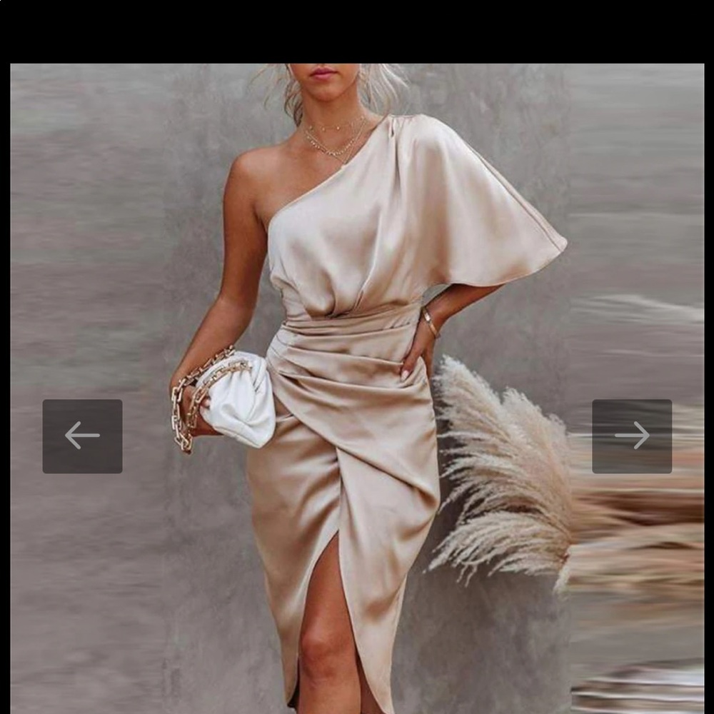 One shoulder Midi Dress